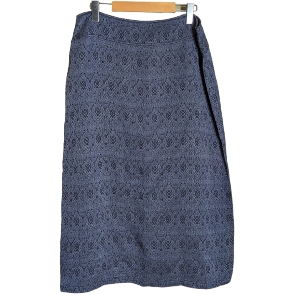 16P • J. Jill • Silk Blend Long Line Boho Jacquard Skirt (Petite)